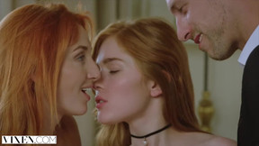 A Rich Couple Share A Perfect Redhead Babe On Vacation