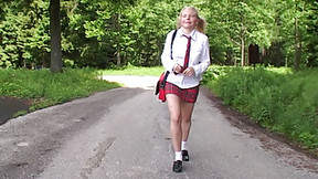 18 Year Old Cutie In School Uniform Learns To Bang